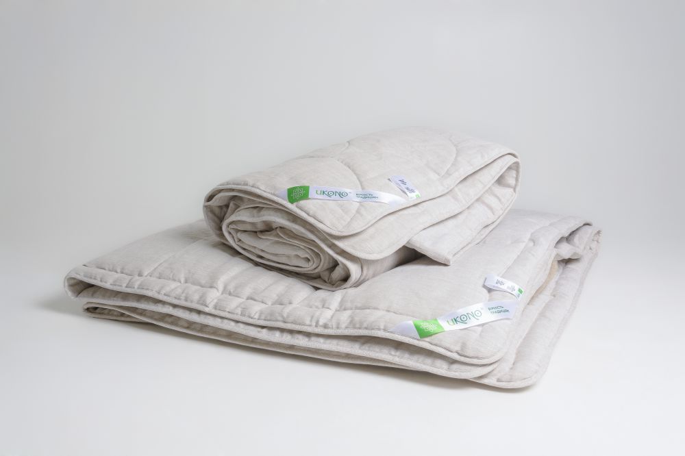 Organic hemp summer blanket 80х85 inches (200x215 cm) Climate control line