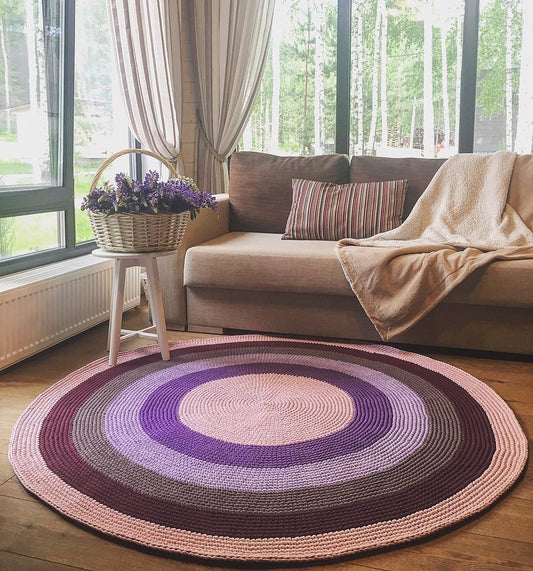 Cotton rug, chunky knit rug, cotton carpet