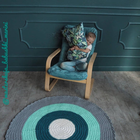 Cotton rug, chunky knit rug, cotton carpet