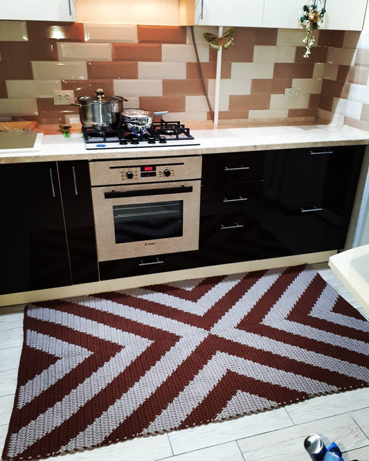 Cotton rug, chunky knit rug, cotton carpet