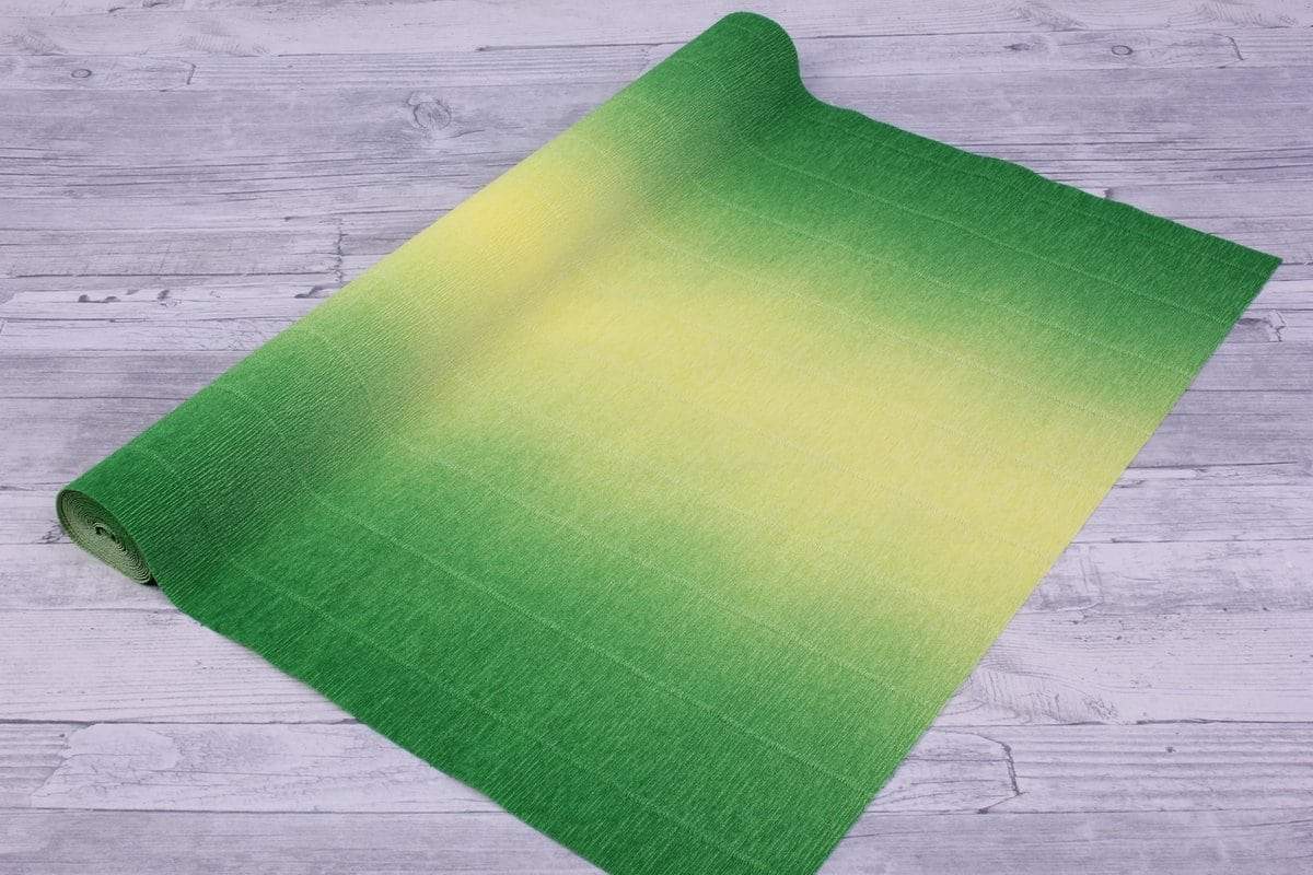 Two-tone Crepe Paper from FUZZYROOM (green-yellow)