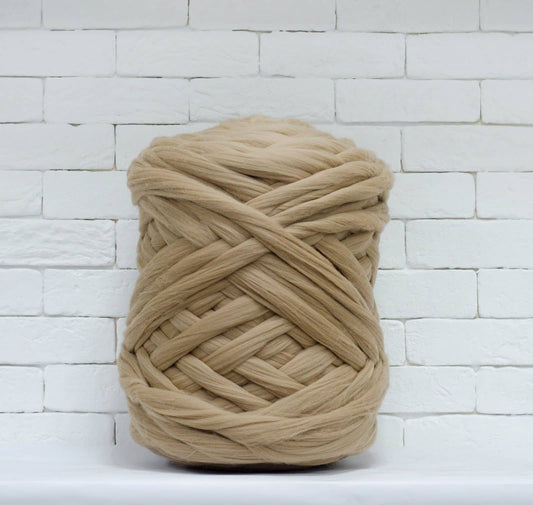 Merino Wool, Super Chunky Yarn - color from BEIGE - FuzzyRoom
