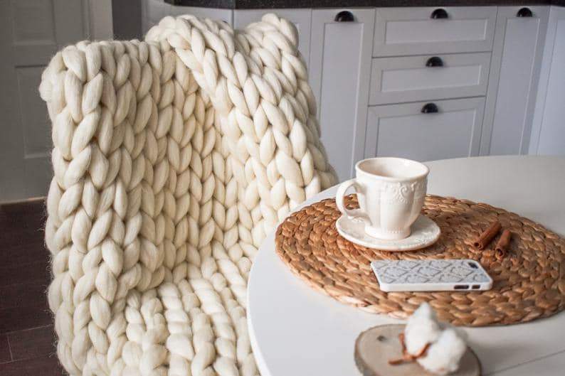 Merino Wool, Super Chunky Yarn - color from MAPLE - FuzzyRoom