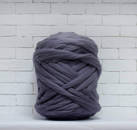 Merino Wool, Super Chunky Yarn - color from STEEL - FuzzyRoom