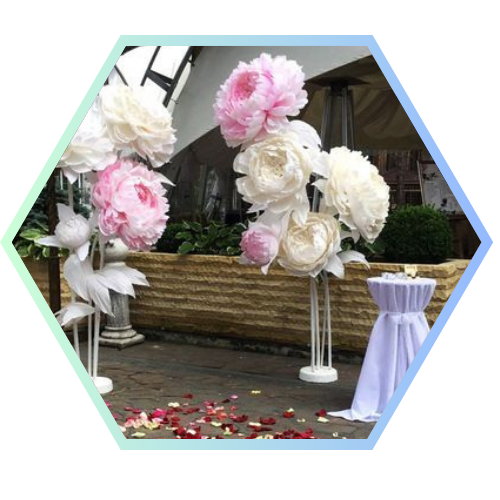 Giant Paper & Foam Flowers Collection – Oversized Wedding Backdrops & Photo Zones