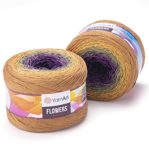 Yarnart Flowers-Cakes,Batic Yarn,cake yarn,yarn dres,Grade Yarn,Gradient Cotton,Yarn s,250 grams,1000 mt,8.82 oz,1093 yards