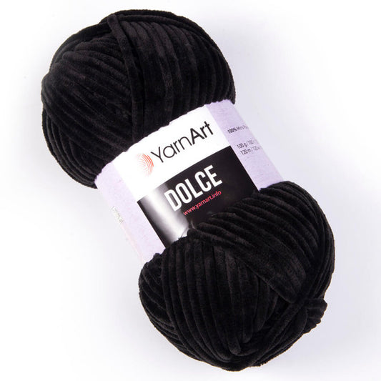 YARNART DOLCE - Velvet Knitting Yarn, Baby Yarn, Amigurumi Yarn, Blanket Yarn, Plush Yarn, 100% MicroPolyester, 3.52 Oz, 131 Yds