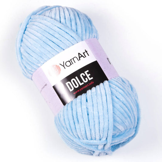 Yarnart Dolce gives a velvet touch according to its micropolyester content. It can be prefered for knitting soft clothes, hair bands, slippers, bags, cushion covers, poufs. Amigurumi makers also love Dolce, which is suitable for baby blankets and accessories. It has solid and variegated color options.