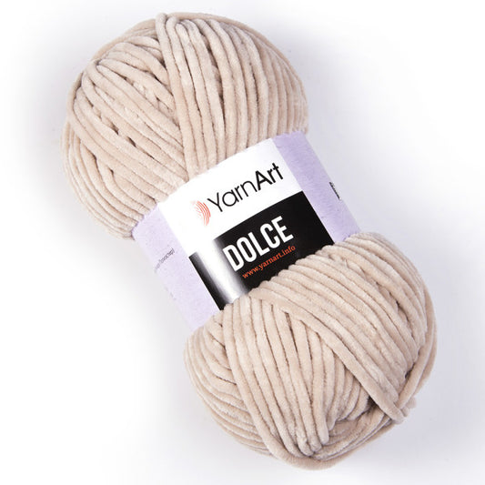 YARNART DOLCE - Velvet Knitting Yarn, Baby Yarn, Amigurumi Yarn, Blanket Yarn, Plush Yarn, 100% MicroPolyester, 3.52 Oz, 131 Yds