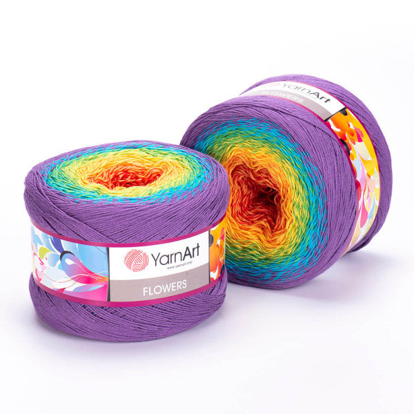 Yarnart Flowers-Cakes,Batic Yarn,cake yarn,yarn dres,Grade Yarn,Gradient Cotton,Yarn s,250 grams,1000 mt,8.82 oz,1093 yards