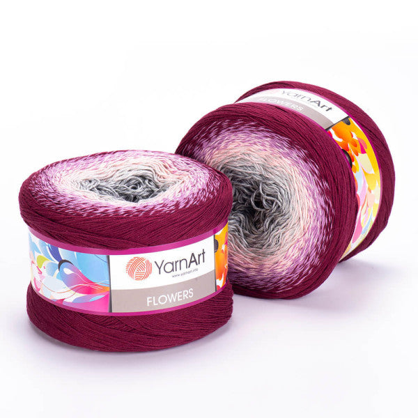 Yarnart Flowers-Cakes,Batic Yarn,cake yarn,yarn dres,Grade Yarn,Gradient Cotton,Yarn s,250 grams,1000 mt,8.82 oz,1093 yards