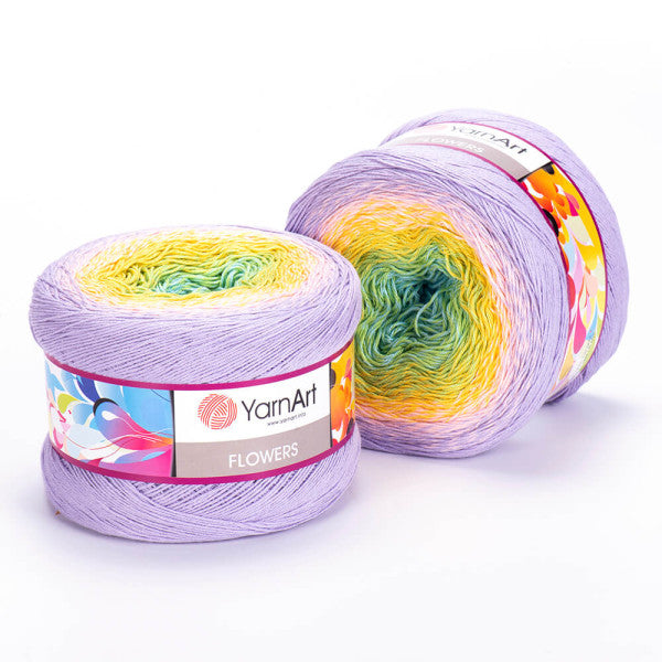 Yarnart Flowers-Cakes,Batic Yarn,cake yarn,yarn dres,Grade Yarn,Gradient Cotton,Yarn s,250 grams,1000 mt,8.82 oz,1093 yards