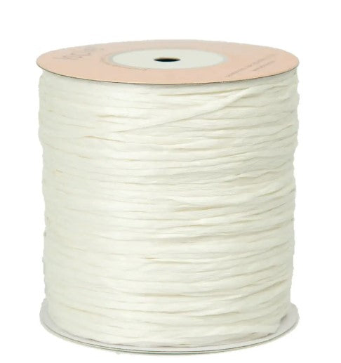 ISPIE Natural Raffia Yarn in white – premium genuine rayon crochet thread 273 yards, eco-friendly plant fiber for summer bags and hats