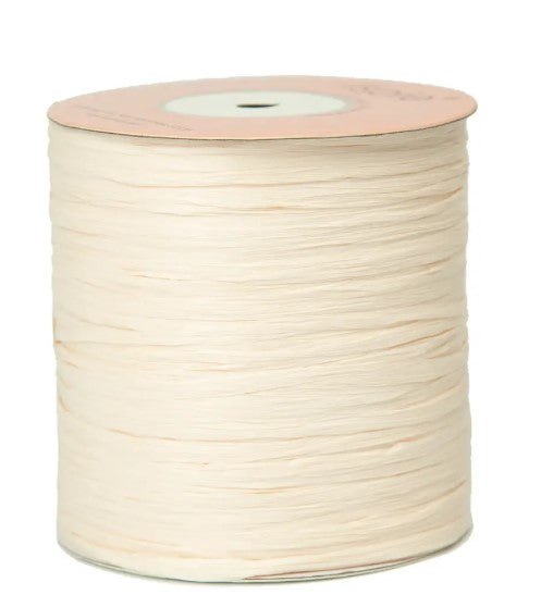 ISPIE Natural Raffia Yarn in Ivory – premium genuine rayon crochet thread 273 yards, eco-friendly plant fiber for summer bags and hats