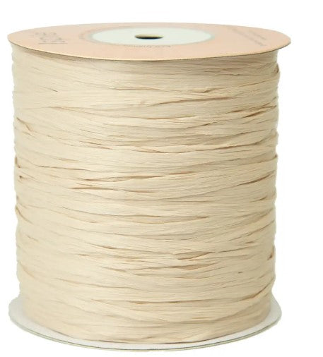 ISPIE Natural Raffia Yarn in White Oak – premium genuine rayon crochet thread 273 yards, eco-friendly plant fiber for summer bags and hats