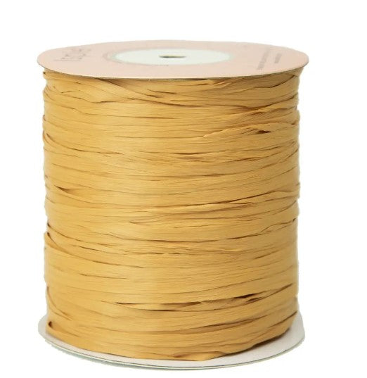 ISPIE Natural Raffia Yarn in Ginger – premium genuine rayon crochet thread 273 yards, eco-friendly plant fiber for summer bags and hats