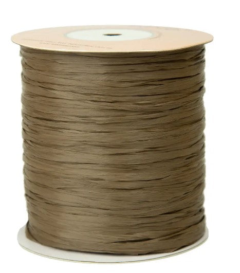 ISPIE Natural Raffia Yarn in Soft Fudge – premium genuine rayon crochet thread 273 yards, eco-friendly plant fiber for summer bags and hats
