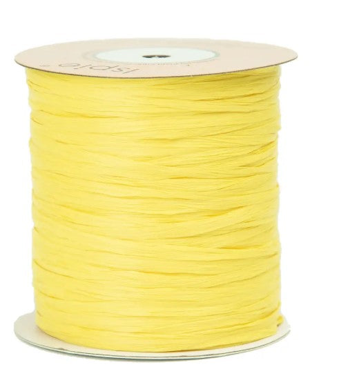 ISPIE Natural Raffia Yarn in Xanthic – premium genuine rayon crochet thread 273 yards, eco-friendly plant fiber for summer bags and hats