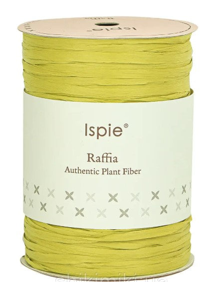 ISPIE Natural Raffia Yarn in Honey Mustard – premium genuine rayon crochet thread 273 yards, eco-friendly plant fiber for summer bags and hats