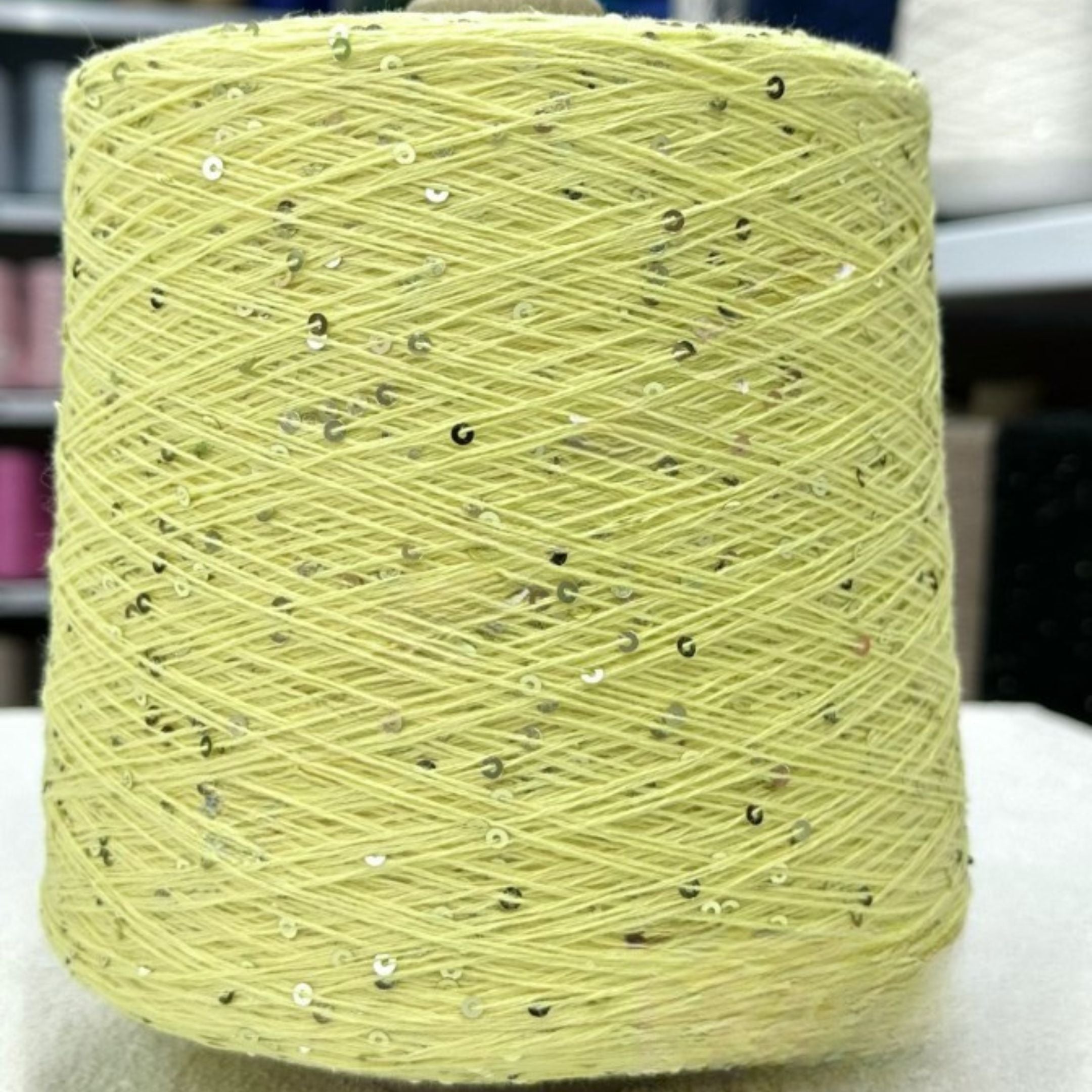 Premium Sparkly 3mm Sequin Cotton Yarn