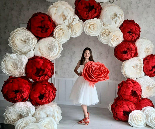 Set of 30 flowers "Peony" with arch 60cm/24"