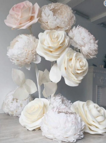 Large paper flowers Roses and Peon (Composition 9 flowers)  Jamie Smith