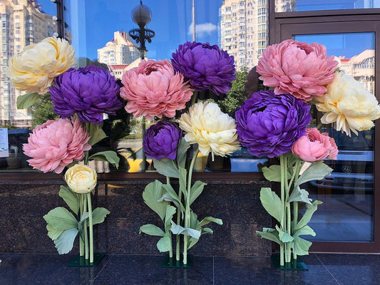 Large Paper Flowers "Peony" (Composition Flex)