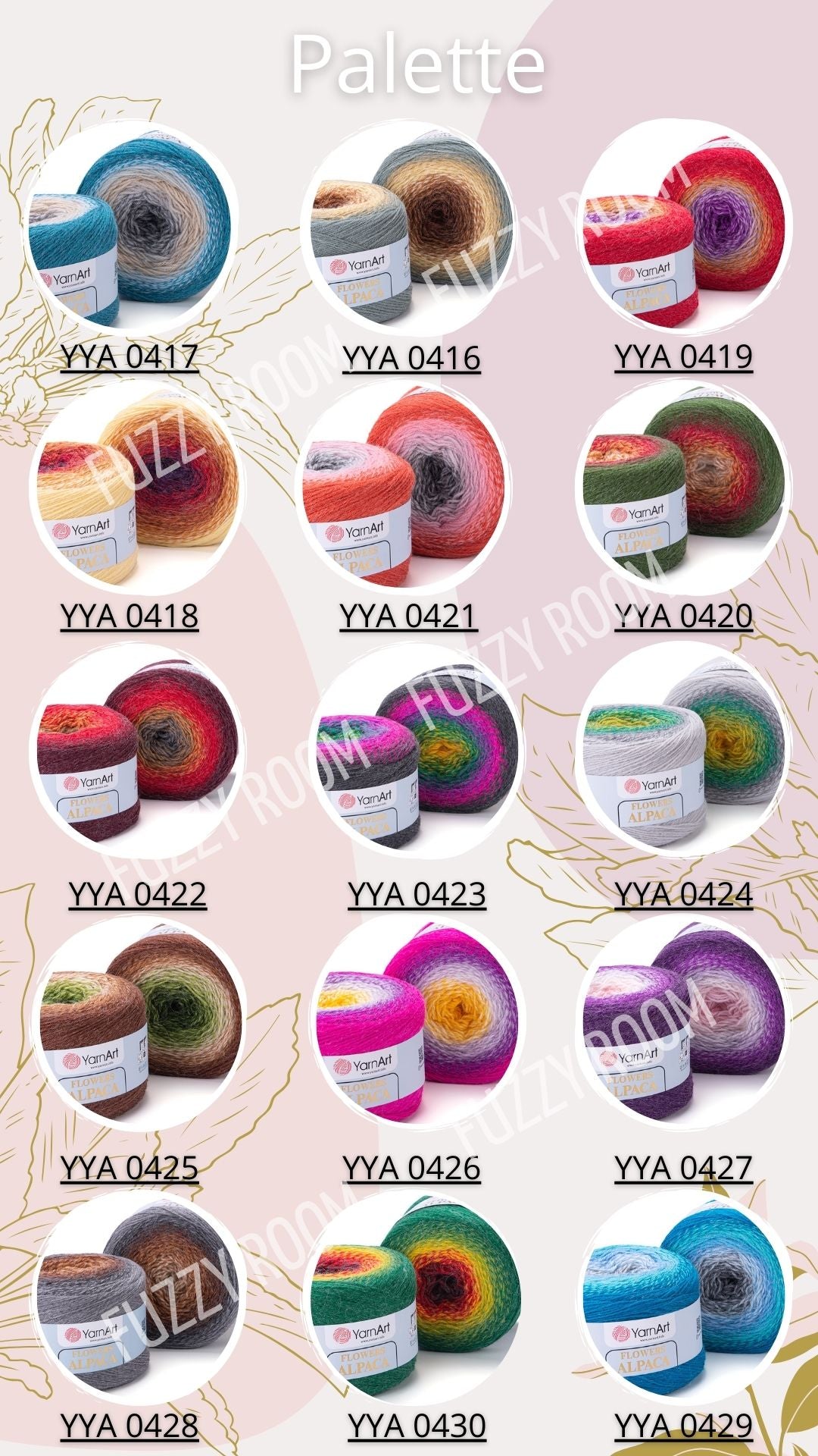 Beautiful variegated YarnArt Flowers Alpaca for winter knitting