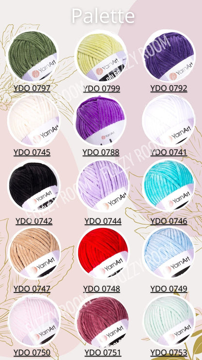 YARNART DOLCE ,Velvet Knitting Yarn,Vest Yarn,Baby Yarn,Amigurumi Yarn,Blanket Yarn,Plush Yarn,MicroPolyester