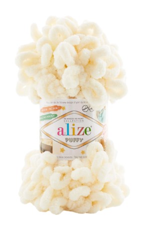 Alize yarn with a decorative label on a white background