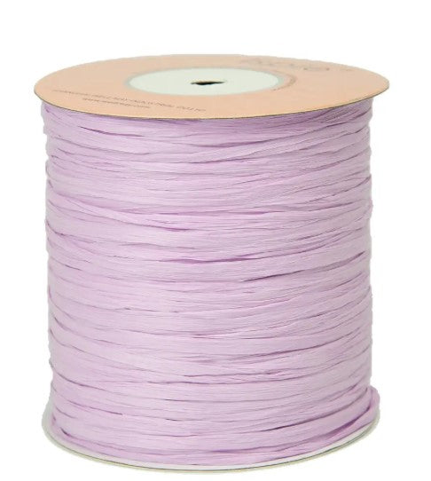 ISPIE Natural Raffia Yarn in Lavender – premium genuine rayon crochet thread 273 yards, eco-friendly plant fiber for summer bags and hats