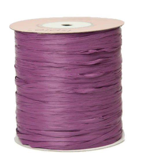 ISPIE Natural Raffia Yarn in Grape – premium genuine rayon crochet thread 273 yards, eco-friendly plant fiber for summer bags and hats