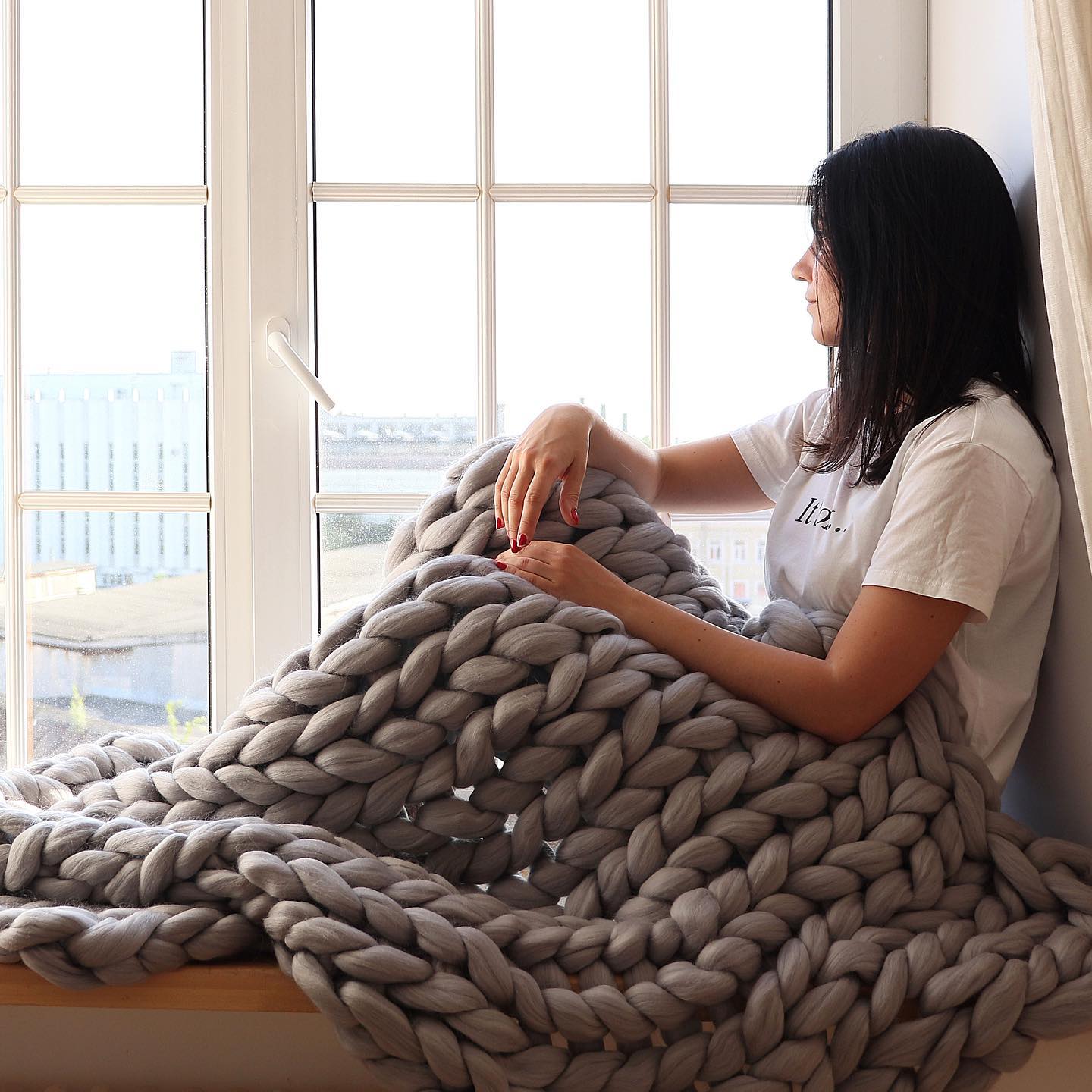 Super Chunky Blanket 80x80inc (203x203cm)