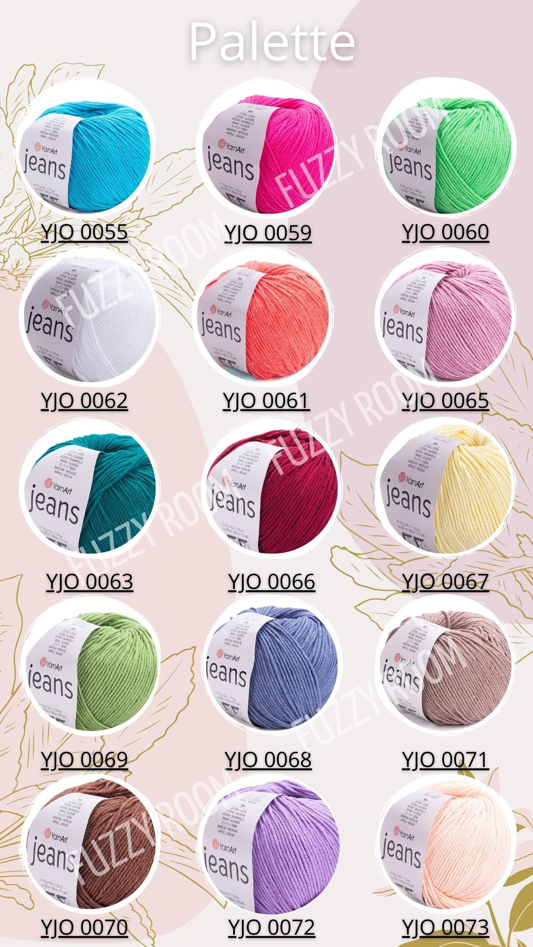 YARNART JEANS, 62 colors, Knitting Yarn, Baby Yarn, Amigurumi Yarn