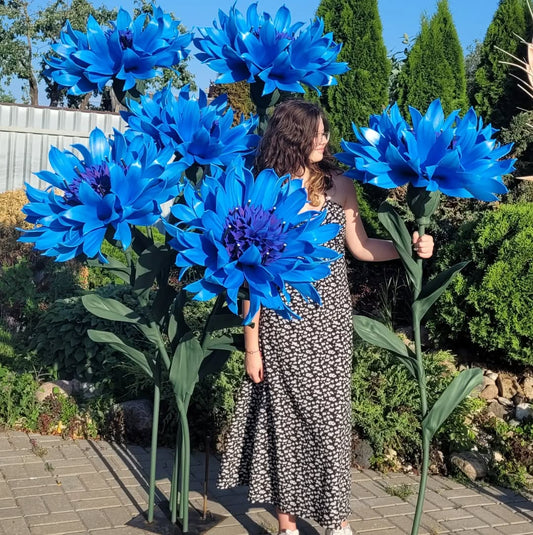 Large Paper Flowers "Cornflowers" 3 flowers
