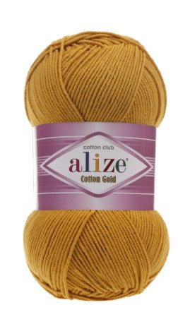 Ball of yarn with Alize label on a white background