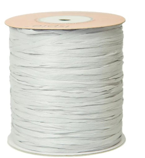 ISPIE Natural Raffia Yarn in Light Grey – premium genuine rayon crochet thread 273 yards, eco-friendly plant fiber for summer bags and hats