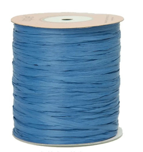 ISPIE Natural Raffia Yarn in Denim – premium genuine rayon crochet thread 273 yards, eco-friendly plant fiber for summer bags and hats