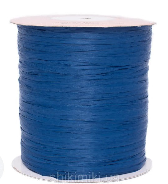ISPIE Natural Raffia Yarn in Retro Blue – premium genuine rayon crochet thread 273 yards, eco-friendly plant fiber for summer bags and hats