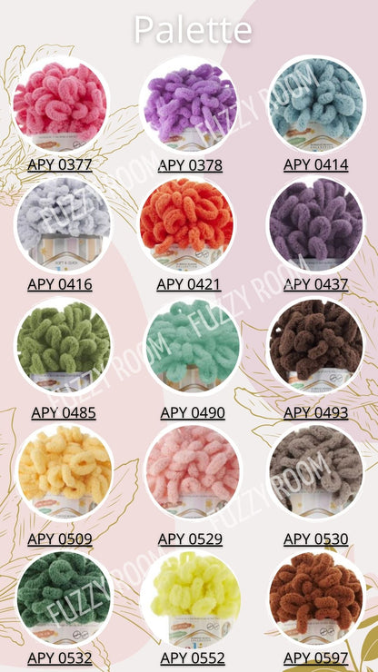 Alize Puffy,Blanket Yarn,Puffy Yarn,Soft Yarn,Hypoallergenic Lingerie,Baby Yarn,Loop Yarn,ChunkyYarn,No Needles No Hooks,Silky,Colorful Yarn