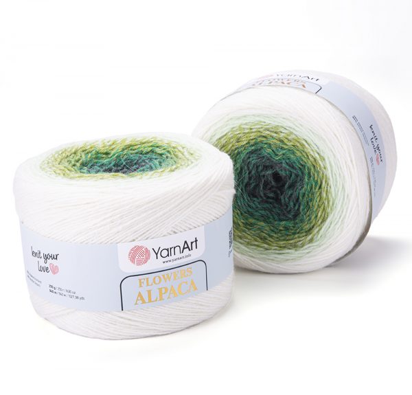YarnArt Flowers Alpaca gradient yarn cake in soft multicolor