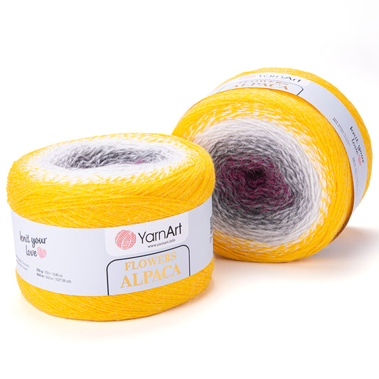 Stunning color transitions in YarnArt Flowers Alpaca gradient