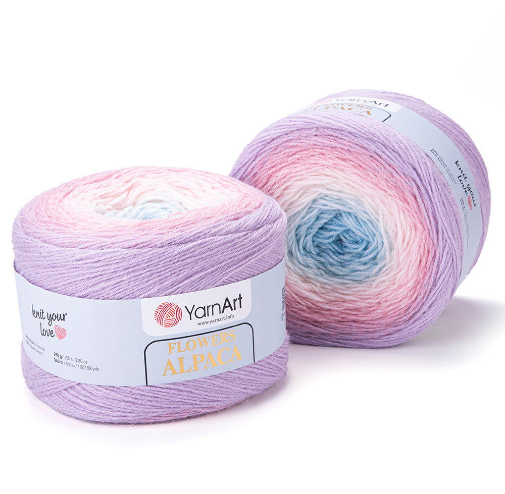 Premium 80% acrylic 20% alpaca YarnArt Flowers cake