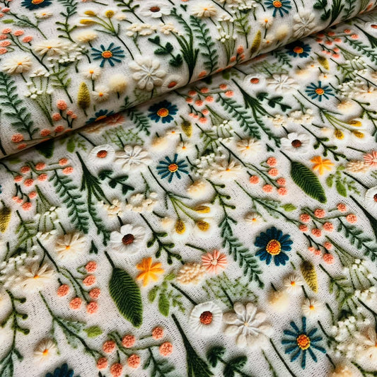 Floral Embroidery Fabric №1