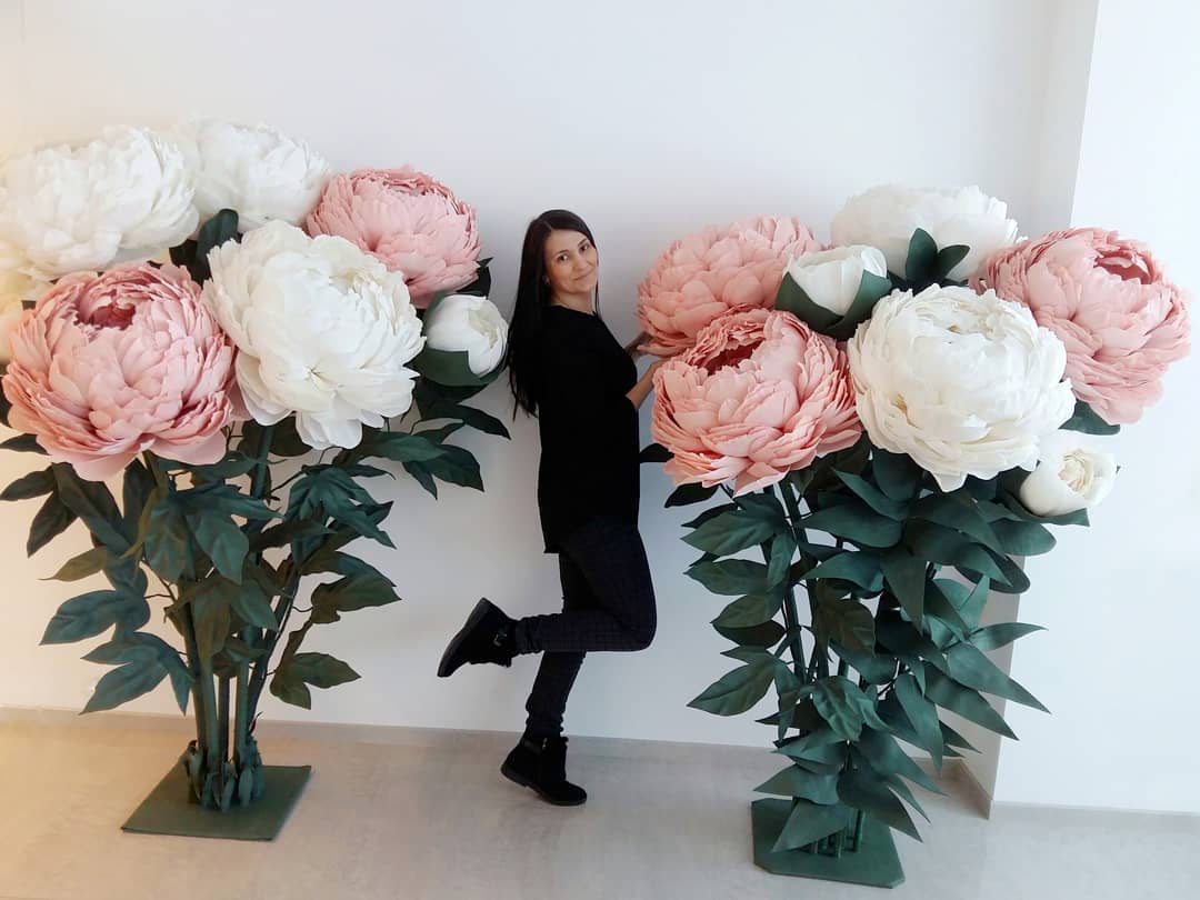 Large Paper Flowers "Peony" (Composition Umbrella)