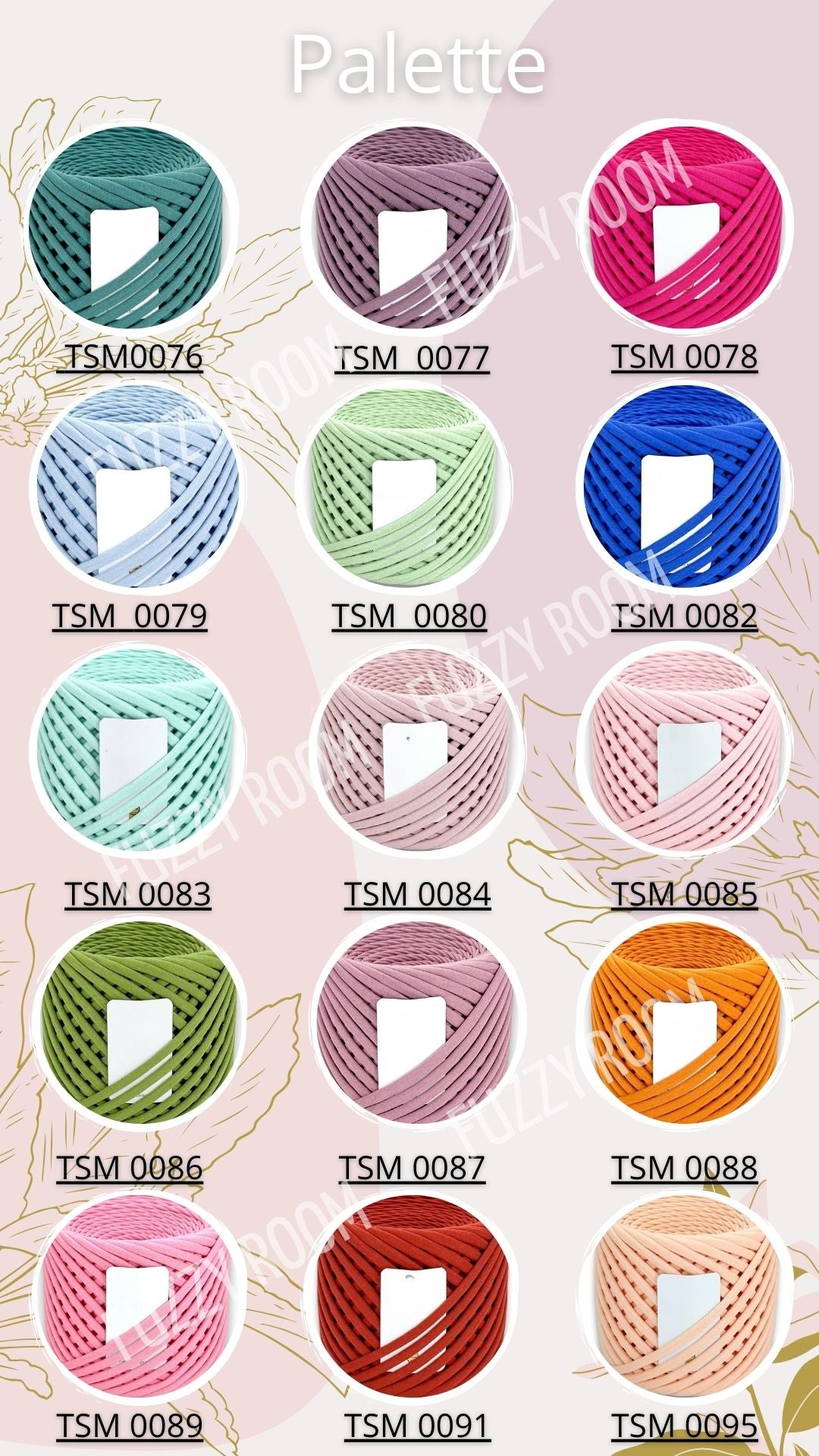 Rich T-Shirt Yarn Shades TSM 0031 to 0045 - Premium 7-9mm Chunky Recycled Cotton Jersey Yarn - Ideal for Creative Crochet Projects - Fuzzyroom
