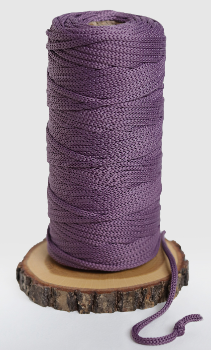 Macrame polyester cord for crochet bags, baskets, carpets and so on