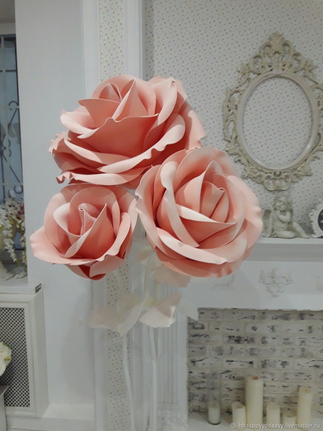 Large Paper Flowers "Rose" (Composition Danko)