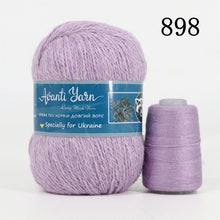 Load image into Gallery viewer, Mink yarn fluffy long pile, yarn for bonnets, hats, mittens, yarn for knitting, winter yarn
