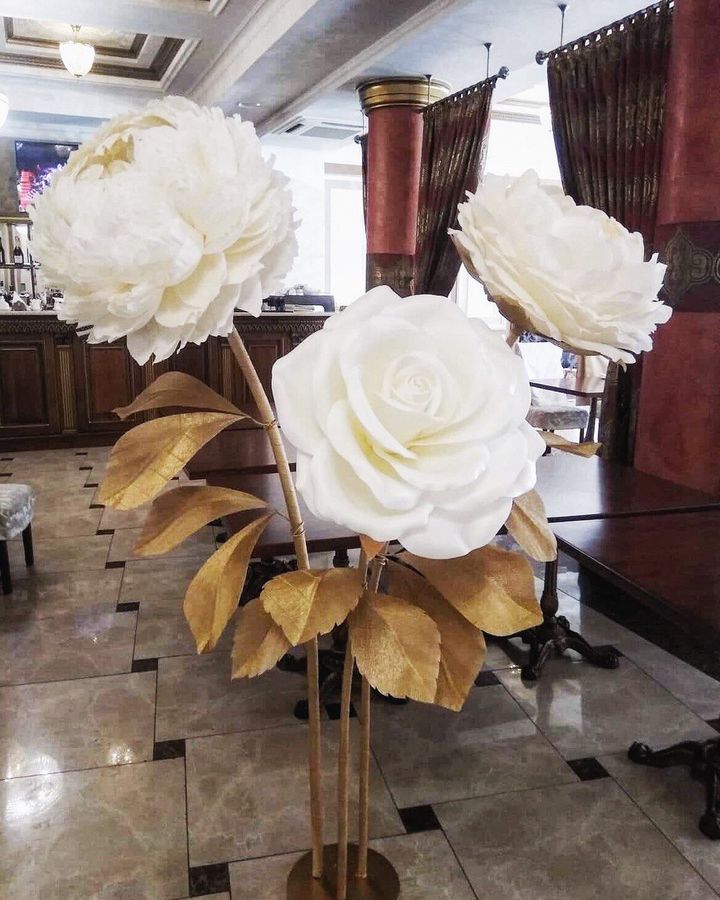 Copy of Large paper flowers Peony -  2 composition of 6 flowers Samer Jannan